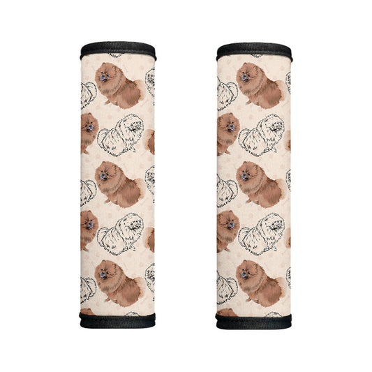 Cute Pomeranian Pattern Print Handle Covers