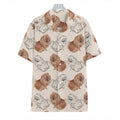 Cute Pomeranian Pattern Print Hawaiian Shirt