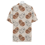 Cute Pomeranian Pattern Print Hawaiian Shirt