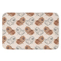 Cute Pomeranian Pattern Print Indoor Door Mat