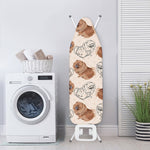 Cute Pomeranian Pattern Print Ironing Board Cover
