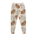 Cute Pomeranian Pattern Print Jogger Pants
