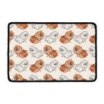 Cute Pomeranian Pattern Print Kitchen Mat