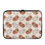 Cute Pomeranian Pattern Print Laptop Sleeve