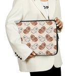 Cute Pomeranian Pattern Print Laptop Sleeve