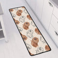Cute Pomeranian Pattern Print Long Kitchen Mat