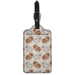 Cute Pomeranian Pattern Print Luggage Tag