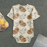 Cute Pomeranian Pattern Print Men's Bodysuit