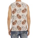 Cute Pomeranian Pattern Print Men's Fitness Tank Top
