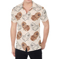 Cute Pomeranian Pattern Print Men's Shirt