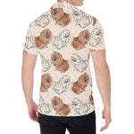 Cute Pomeranian Pattern Print Men's Shirt