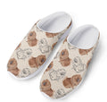 Cute Pomeranian Pattern Print Mesh Casual Shoes