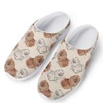 Cute Pomeranian Pattern Print Mesh Casual Shoes
