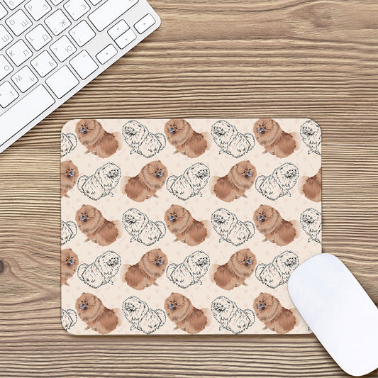 Cute Pomeranian Pattern Print Mouse Pad