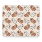 Cute Pomeranian Pattern Print Mouse Pad