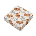 Cute Pomeranian Pattern Print Outdoor Seat Cushion Cover