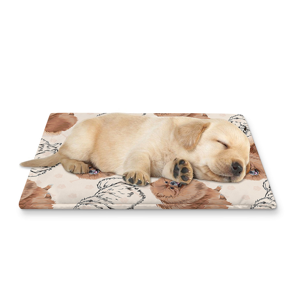 Cute Pomeranian Pattern Print Pet Cooling Mat Cover