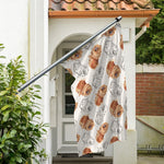 Cute Pomeranian Pattern Print Polyester Flag