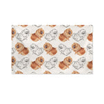 Cute Pomeranian Pattern Print Polyester Flag
