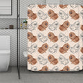 Cute Pomeranian Pattern Print Polyester Shower Curtain