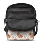 Cute Pomeranian Pattern Print Rectangular Crossbody Bag