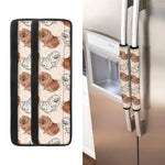 Cute Pomeranian Pattern Print Refrigerator Handle Covers