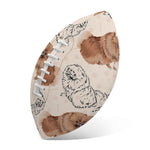 Cute Pomeranian Pattern Print Rugby Ball