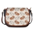 Cute Pomeranian Pattern Print Saddle Bag