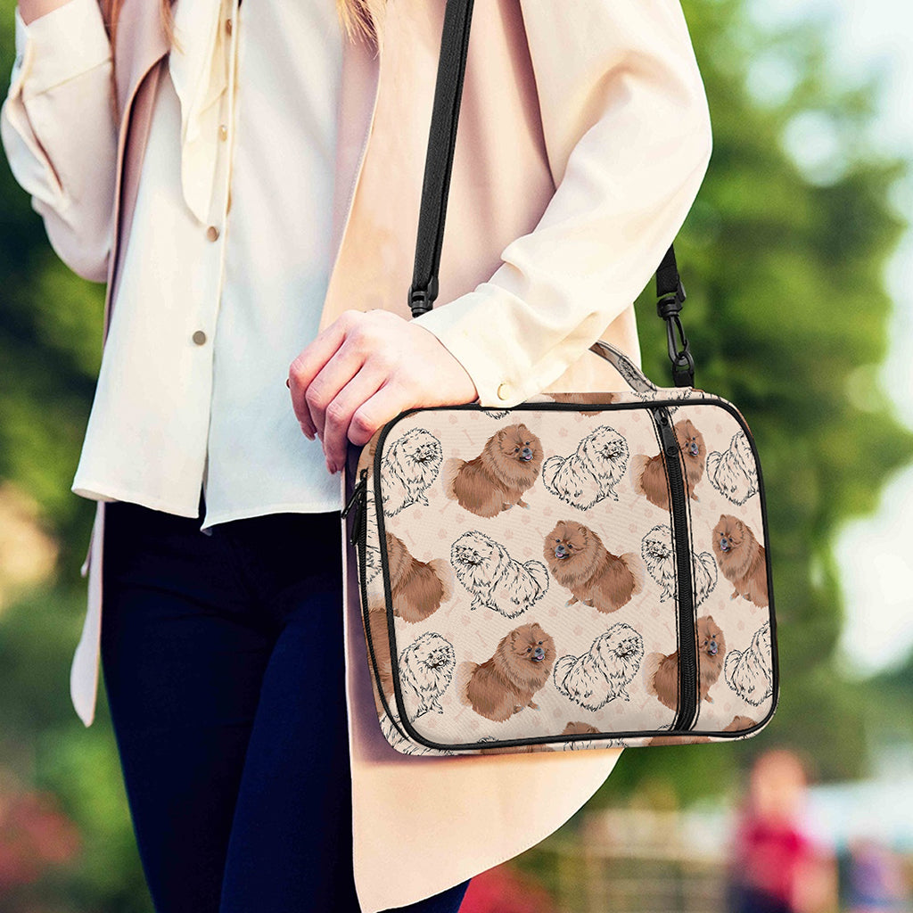 Cute Pomeranian Pattern Print Shoulder Strap Bible Bag