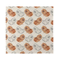 Cute Pomeranian Pattern Print Silk Bandana