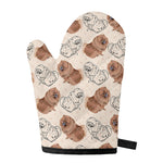 Cute Pomeranian Pattern Print Single Oven Mitt