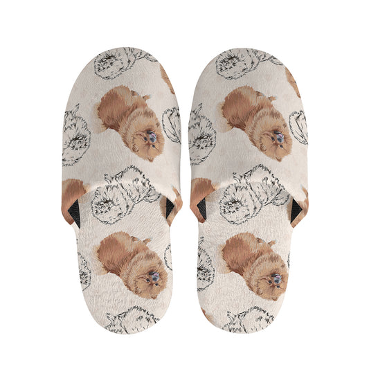 Cute Pomeranian Pattern Print Slippers