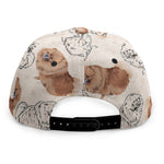 Cute Pomeranian Pattern Print Snapback Cap