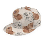 Cute Pomeranian Pattern Print Snapback Cap