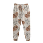 Cute Pomeranian Pattern Print Sweatpants