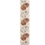 Cute Pomeranian Pattern Print Table Runner