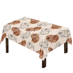 Cute Pomeranian Pattern Print Tablecloth