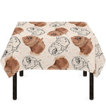 Cute Pomeranian Pattern Print Tablecloth