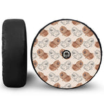 Cute Pomeranian Pattern Print Tire Cover With Camera Hole