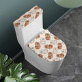 Cute Pomeranian Pattern Print Toilet Lid And Tank Cover Set