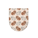 Cute Pomeranian Pattern Print Toilet Lid Cover