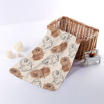 Cute Pomeranian Pattern Print Towel