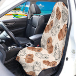 Cute Pomeranian Pattern Print Waterproof Car Seat Cover