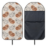 Cute Pomeranian Pattern Print Waterproof Car Seat Cover