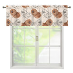 Cute Pomeranian Pattern Print Window Valance
