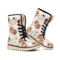 Cute Pomeranian Pattern Print Winter Boots
