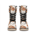 Cute Pomeranian Pattern Print Winter Boots