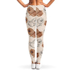 Cute Pomeranian Pattern Print Women's Leggings