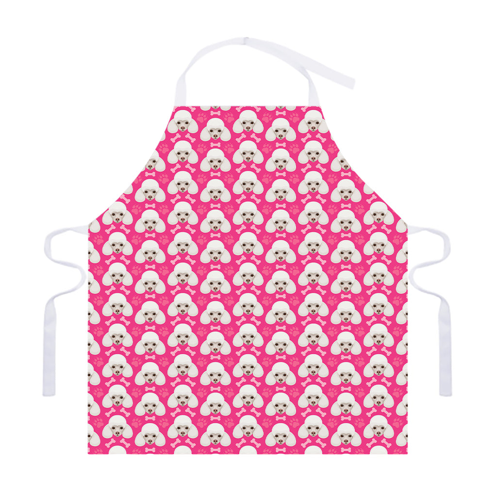 Cute Poodle Pattern Print Adjustable Apron