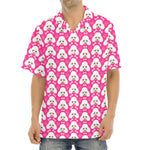 Cute Poodle Pattern Print Aloha Shirt